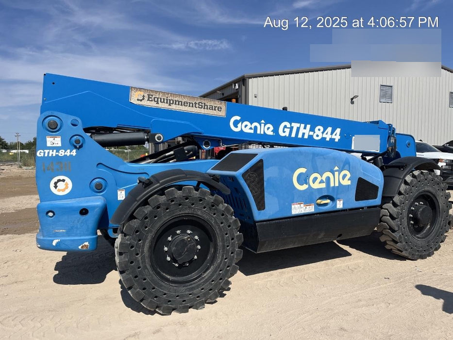 2018 Genie GTH-844 Genie GTH-844 w/Open ROPS, Solid Tires, beacon/work lights, 60" carriage/forks