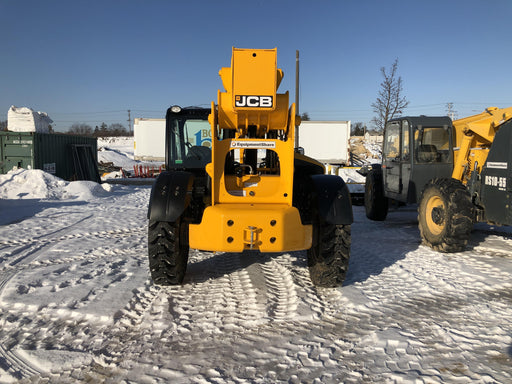 2020 JCB 510-56 Cab/Heat/Air, 74 HP, Solid Tires, STD Worklight, Beacon, Aux Hydraulics, Lifting Eye, Back up Alarm w/66" Carriage/60" Forks