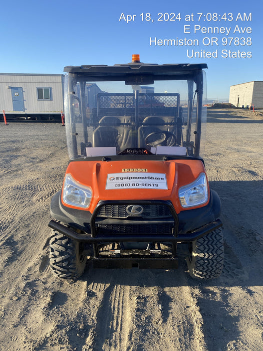 Kubota RTV-X1140W-H 4WD, LED Strobe, Windshield Acrylic Clear, Plastic Canopy, Wire Harness Kit, Backup Alarm