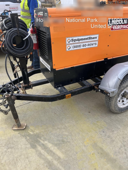 2022 Lincoln Electric LE400 Kubota V1505, Trlr, Cable Rack, Light Kit, ES Decals, T3