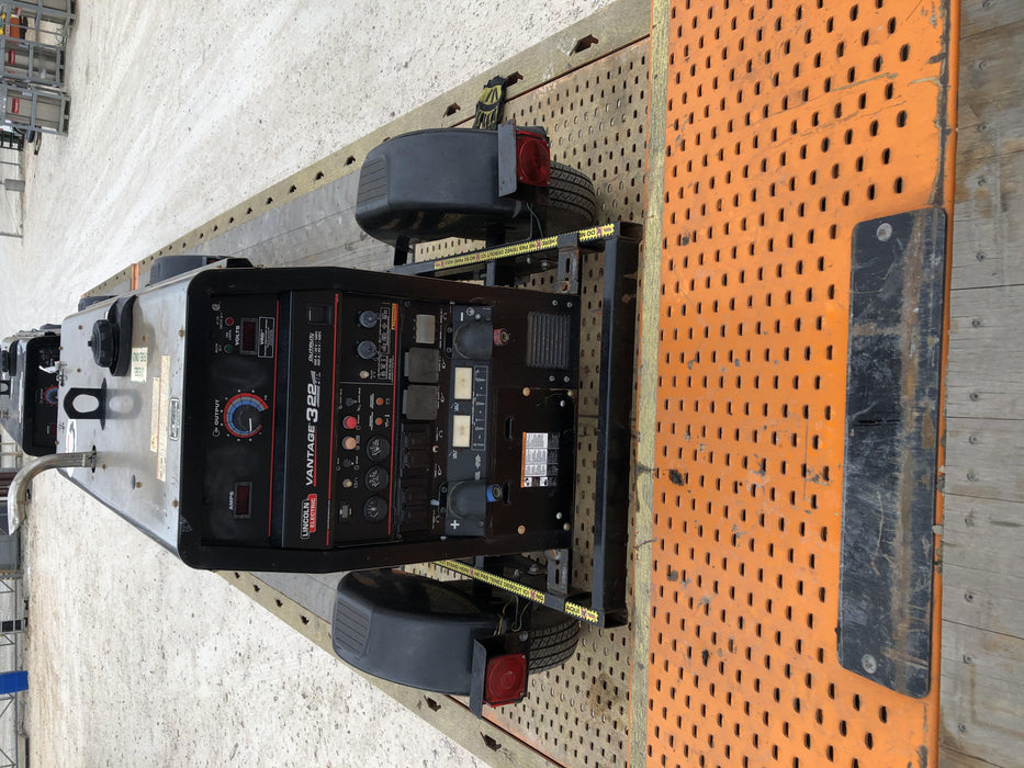 2019 Lincoln Electric Vantage 322 Welder Ready-Pak 3, Two wheel trailer, Fender and Light kit, Cable Rack