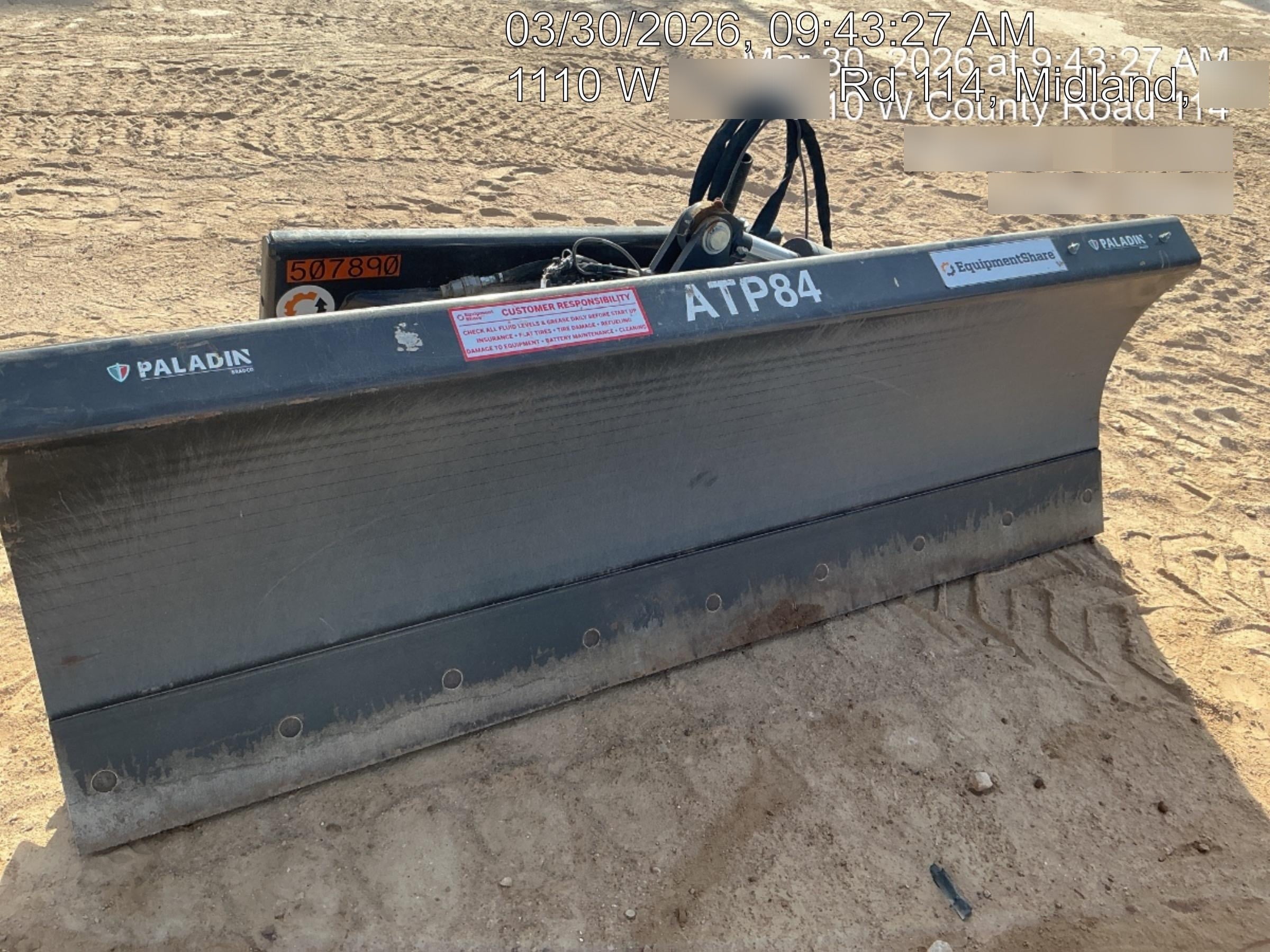 2025 PALADIN Dozer Blade 84"