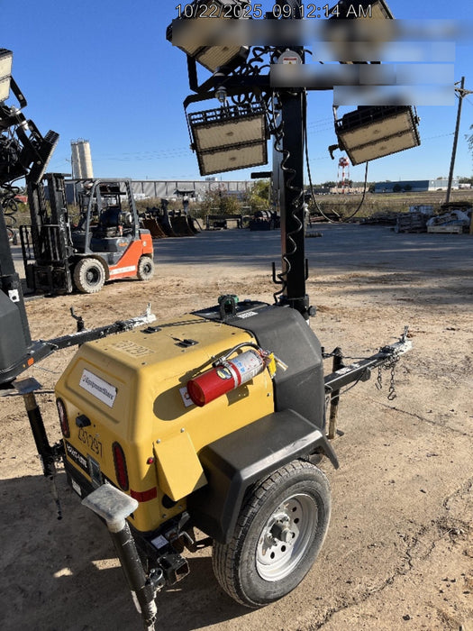 2022 Allmand NLV3GR (4) LED Light Fixture 350W, 23' Vertical Mast, 3kW Prime, Towable, Deep Sea L401, Leveling Jacks, Yanmar T4F 5.8hp