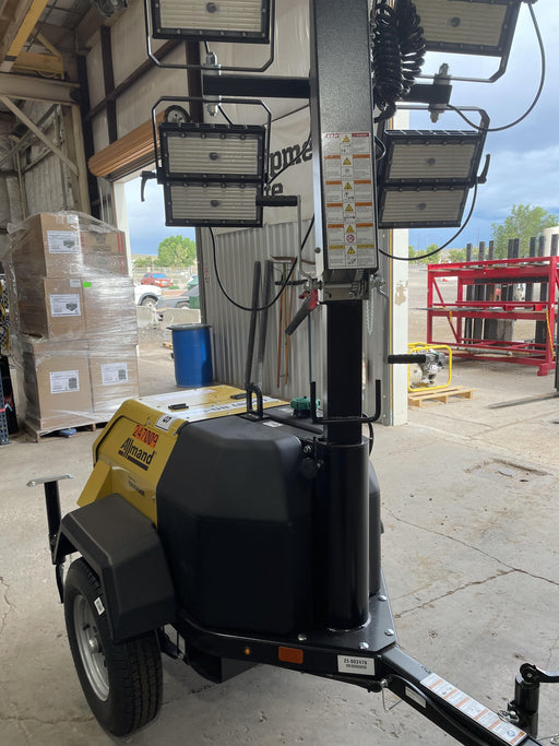 2022 Allmand NLV3GR (4) LED Light Fixture 350W, 23' Vertical Mast, 3kW Prime, Towable, ES Decals, T3