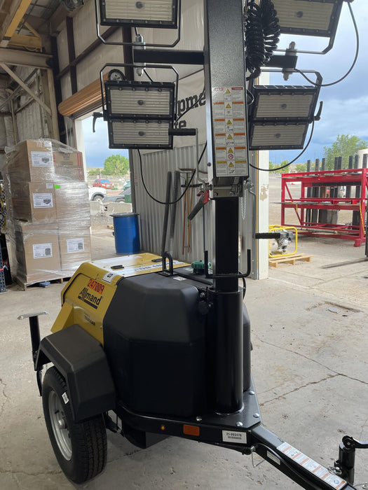 2022 Allmand NLV3GR (4) LED Light Fixture 350W, 23' Vertical Mast, 3kW Prime, Towable, ES Decals, T3