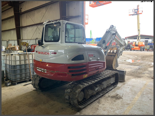 2019 Takeuchi TB290 Cab/Heat/AC Rubber tracks, Dozer blade, Travel alarm, Auxiliary hydraulics w/Manual QC, Hydraulic thumb, 18", 24", and 36" Buckets