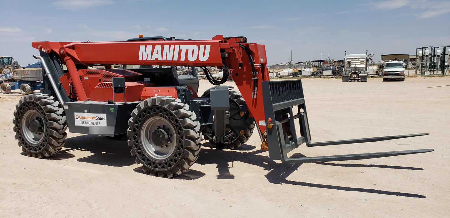 2018 Manitou 12042 Manitou MTA 12042 w/Open ROPS, Work Lights/Strobe, Aux Hyd, Solid Tires, Lift Hook, 66" Carriage, 72" Forks, Outriggers