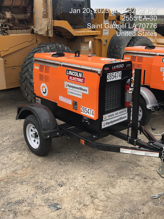 2022 Lincoln Electric LE400 Kubota V1505, Trlr, Cable Rack, Light Kit, ES Decals, T3