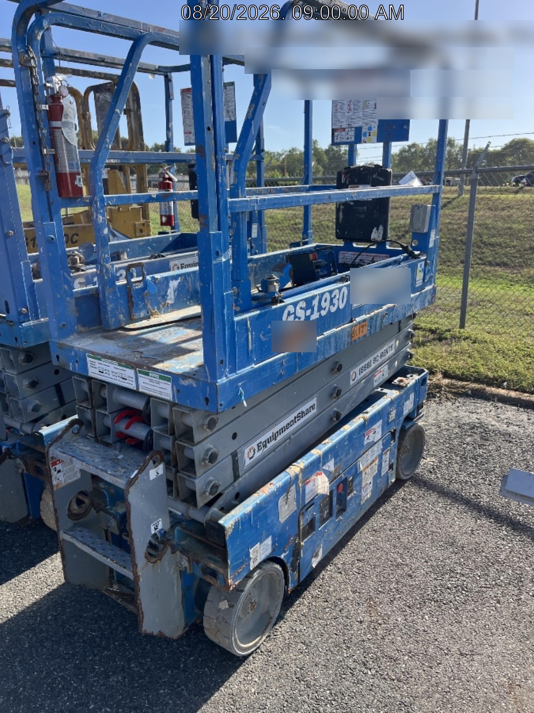 2019 Genie GS-1930 Fixed Rails with Chain Entry