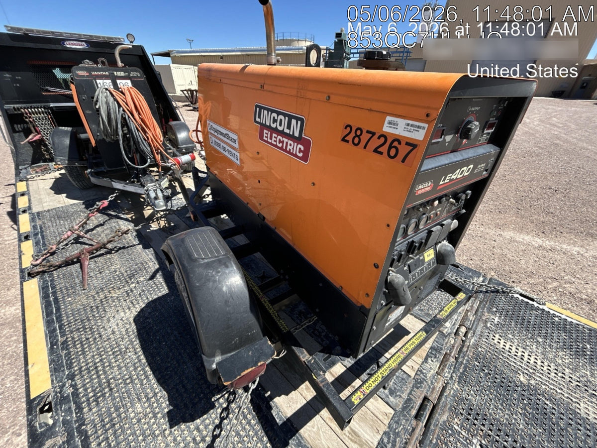 2023 Lincoln Electric LE400 Kubota V1505, Trlr, Cable Rack, Light Kit, ES Decals, T3