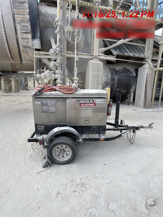 2018 Lincoln Electric Vantage 322 Lincoln Vantage 322 Welder Ready Pak 3 - Vantage 322, Trailer, Fender and light kit, Cable rack