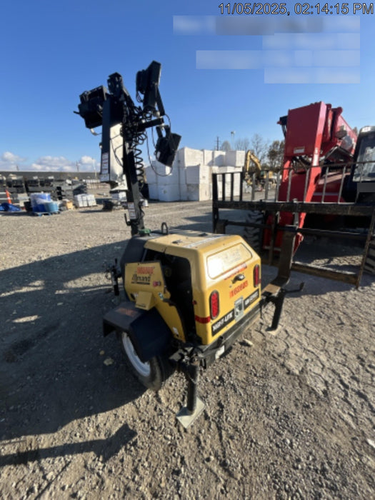 2021 Allmand NLV3GR (4) LED Light Fixture 350W, 23' Vertical Mast, 3kW Prime, Towable, Deep Sea L401, Leveling Jacks, Yanmar T4F 5.8hp