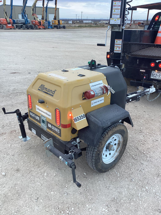 2021 Allmand NLV3GR (4) LED Light Fixture 350W, 23' Vertical Mast, 3kW Prime, Towable, Deep Sea L401, Leveling Jacks, Yanmar T4F 5.8hp