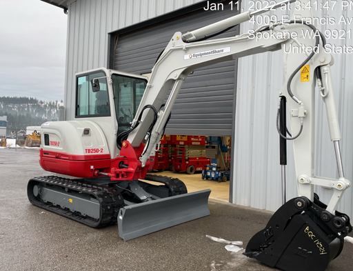 2021 Takeuchi TB250-2C Cab/Heat/Air, Rubber Tracks, Manual QC