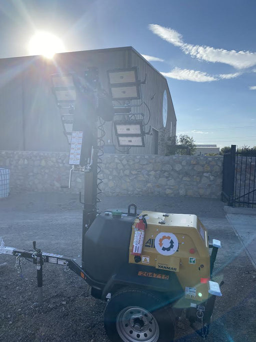 2022 Allmand NLV3GR (4) LED Light Fixture 350W, 23' Vertical Mast, 3kW Prime, Towable, ES Decals, T3