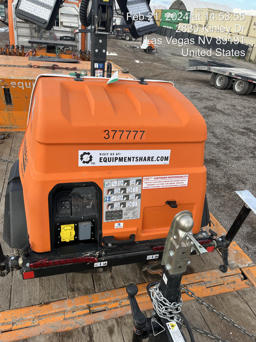 2023 Generac MLT2 Diesel, Flex Switch 120V Input, Powerzone Controller, 
(4) 320W LED Lights, 4kW Generator, 39.9 Gal Fuel Tank, 2" Ball, T3