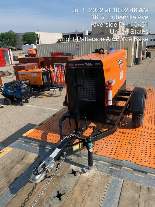 2021 Lincoln Electric Vantage 322 Vantage 322 Ready Pak 3 w/ Decals, ORANGE (includes trailer, cable rack, fender light kit) NO Telematics