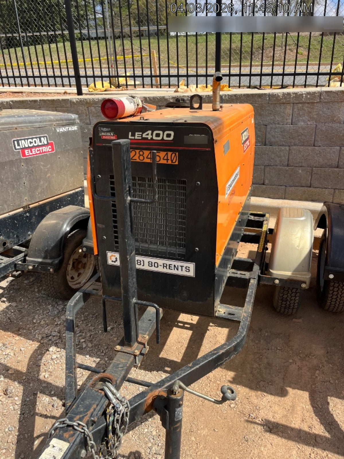 2022 Lincoln Electric LE400 Kubota V1505, Trlr, Cable Rack, Light Kit, ES Decals, T3