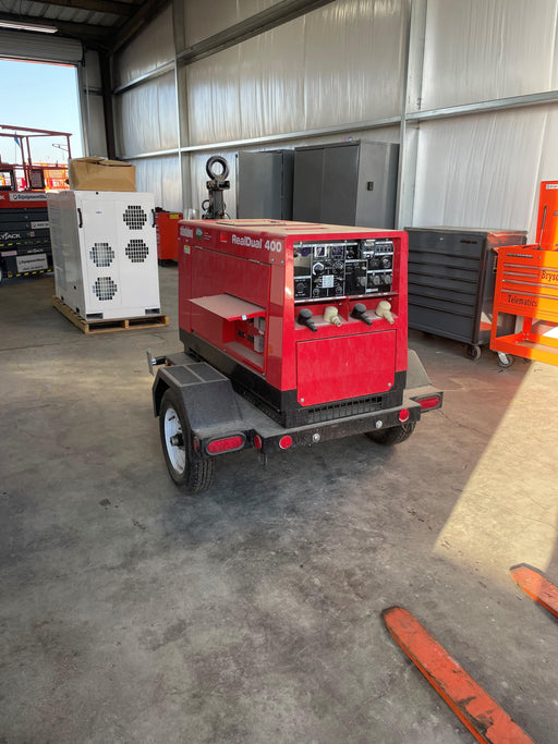 2022 Shindaiwa DGW400MDL Kubota D902 Engine, 23 HP, Dual Op Welder, Wire, Arc, Droop Stick, Tig, and CC Stick Functionality, Simulphase, 3 Phase and 1 Phase Gen Output, Single Axle NB Trlr, Slr Trckl Chrg 12V 12W, Fire Ext