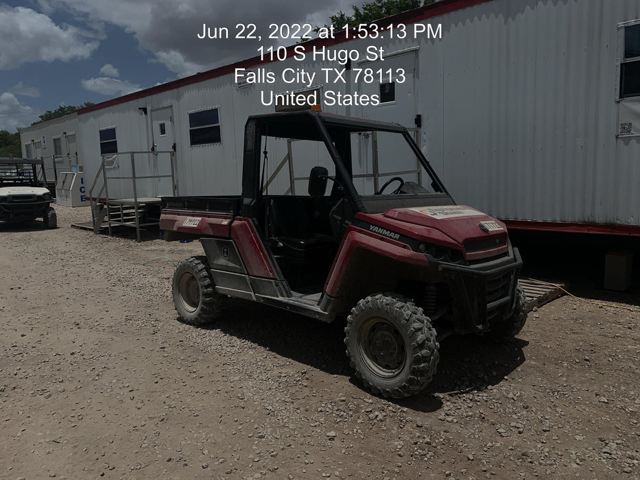 2021 Yanmar YU1000 Canopy, Steel Wheel, Poly WindShield, Beacon, Backup Alarm