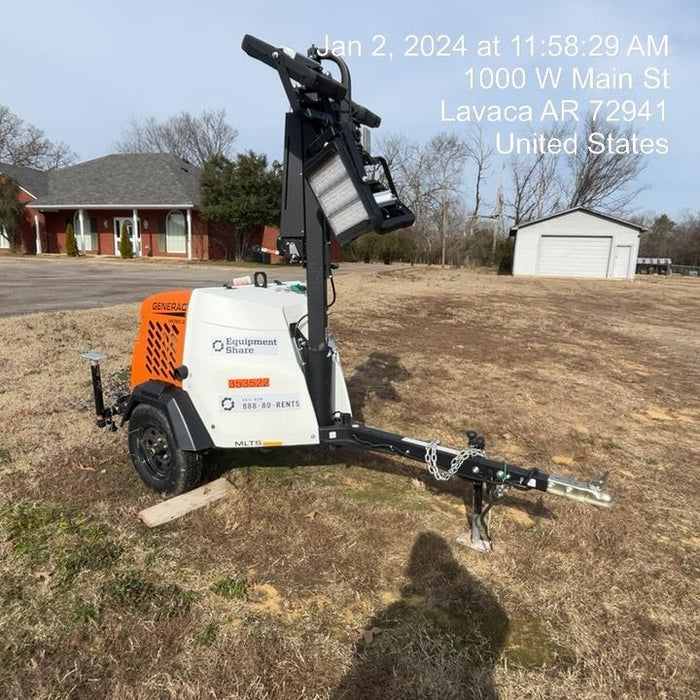 2023 Generac MLT2 Diesel, Flex Switch 120V Input, Powerzone Controller, (4) 320W LED Lights, 4kW Generator, 39.9 Gal Fuel Tank, 2" Ball, T3