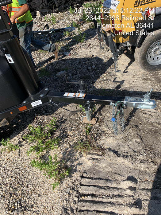 2022 Allmand NLV3GR (4) LED Light Fixture 350W, 23' Vertical Mast, 3kW Prime, Towable, Deep Sea L401, Leveling Jacks, Yanmar T4F 5.8hp