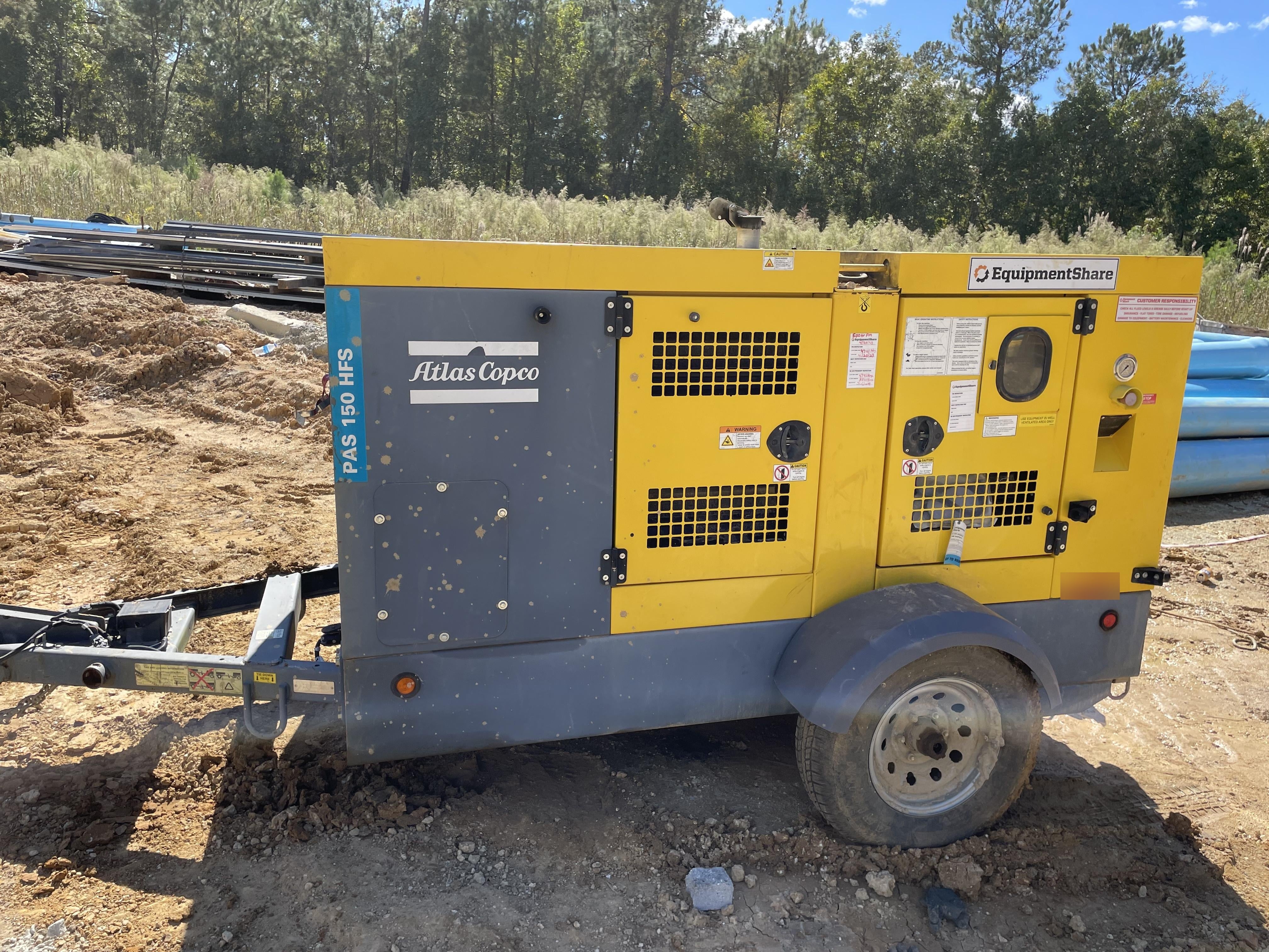2020 ATLAS COPCO PAS 150 HF CS Enclosed