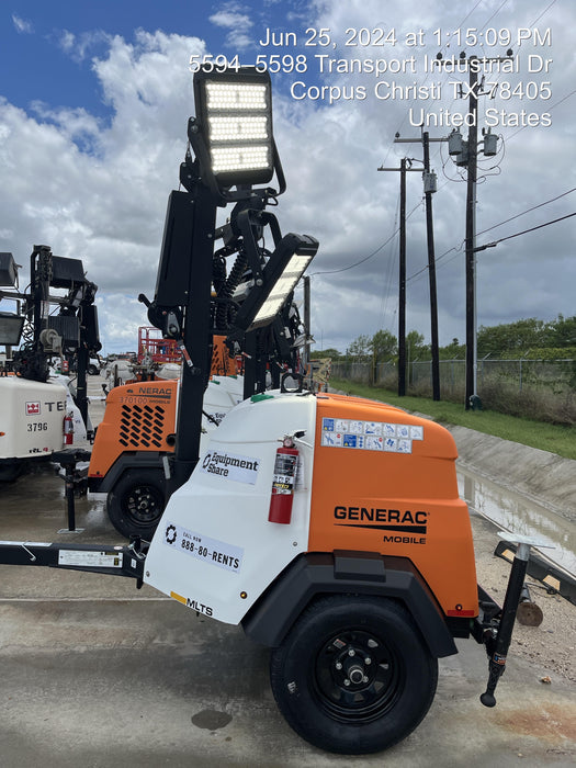 2024 Generac MLT2 Diesel, Flex Switch 120V Input, Powerzone Controller, 
(4) 320W LED Lights, 4kW Generator, 39.9 Gal Fuel Tank, 2" Ball, T3