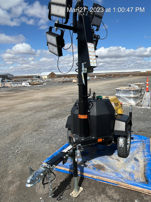 2022 Allmand NLV3GR (4) LED Light Fixture 350W, 23' Vertical Mast, 3kW Prime, Towable, ES Decals, T3