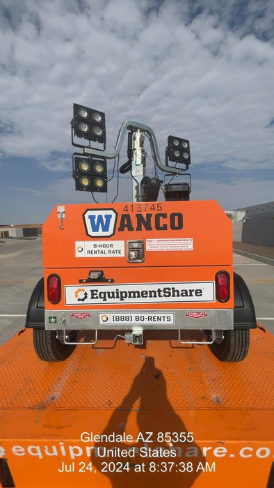 2024 Wanco WLTT-4MM4K Diesel, Deep Sea Controller, Shore Power Plug, Auto Start, (4) 350W LED Floodlights, 4kW Generator, 60 Gal Fuel Tank, 2" Ball, T3