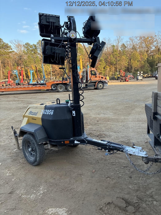 2022 Allmand NLV3GR (4) LED Light Fixture 350W, 23' Vertical Mast, 3kW Prime, Towable, ES Decals, T3