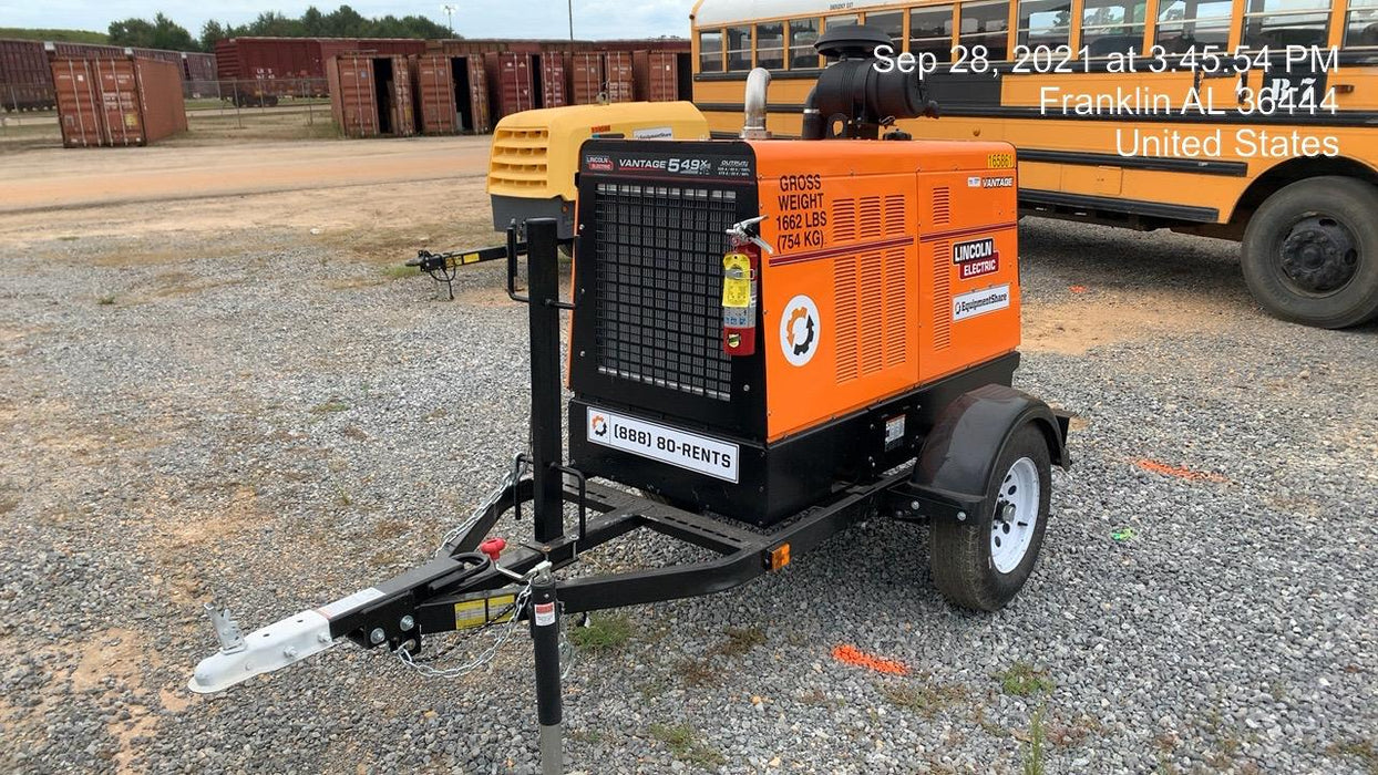 2021 Lincoln Electric Vantage 549X Ready Pak 3, ORANGE (includes trailer, cable rack, fender light kit)