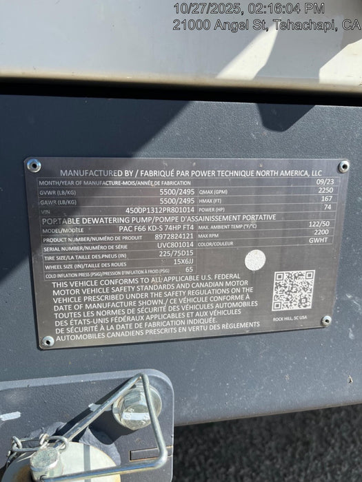 2023 ATLAS COPCO PAC F66 KD-S