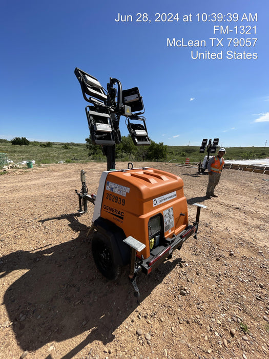 2024 Generac MLT2 Diesel, Flex Switch 120V Input, Powerzone Controller, 
(4) 320W LED Lights, 4kW Generator, 39.9 Gal Fuel Tank, 2" Ball, T3