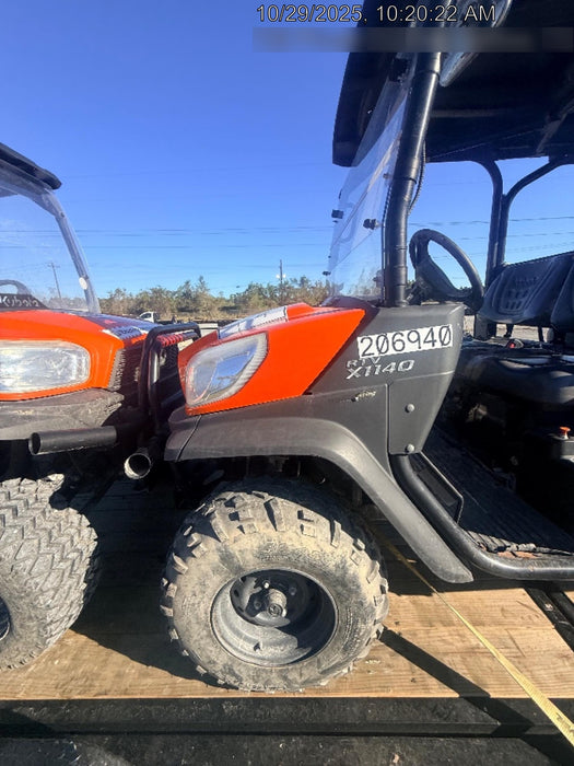 2022 Kubota RTV-X1140W-H Plastic Canopy, Windshield Acrylic Clear, LED Strobe Light, Wire Harness Kit, Back up Alarm