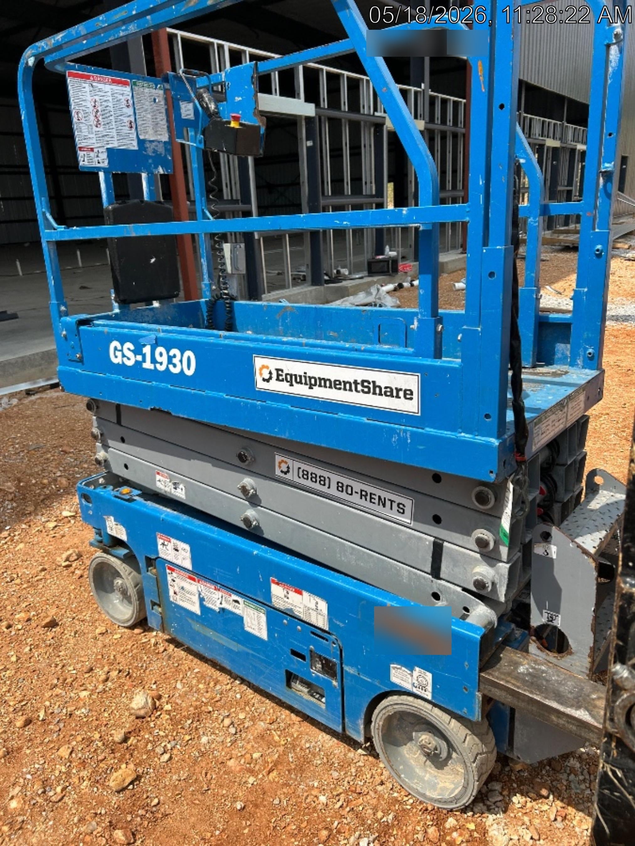 2019 Genie GS-1930 Fixed Rails with Chain Entry