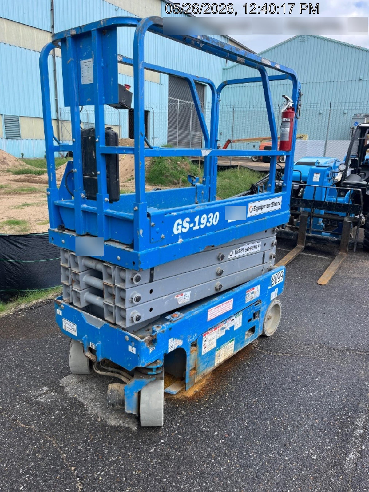 2019 Genie GS-1930 Fixed Rails with Chain Entry
