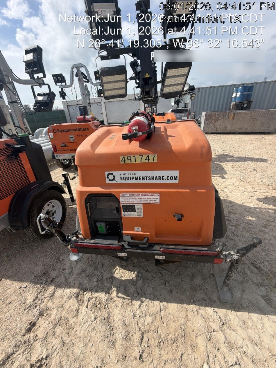 2025 Generac MLTS-4 Diesel, Mitsubishi L2E, 7.1 hp @1800 rpm, Flex Switch 120V Input, Powerzone Controller, (4) 320W LED Lights, 4kW Generator, 39.9 Gal Fuel Tank, 2" Ball, ES Decals