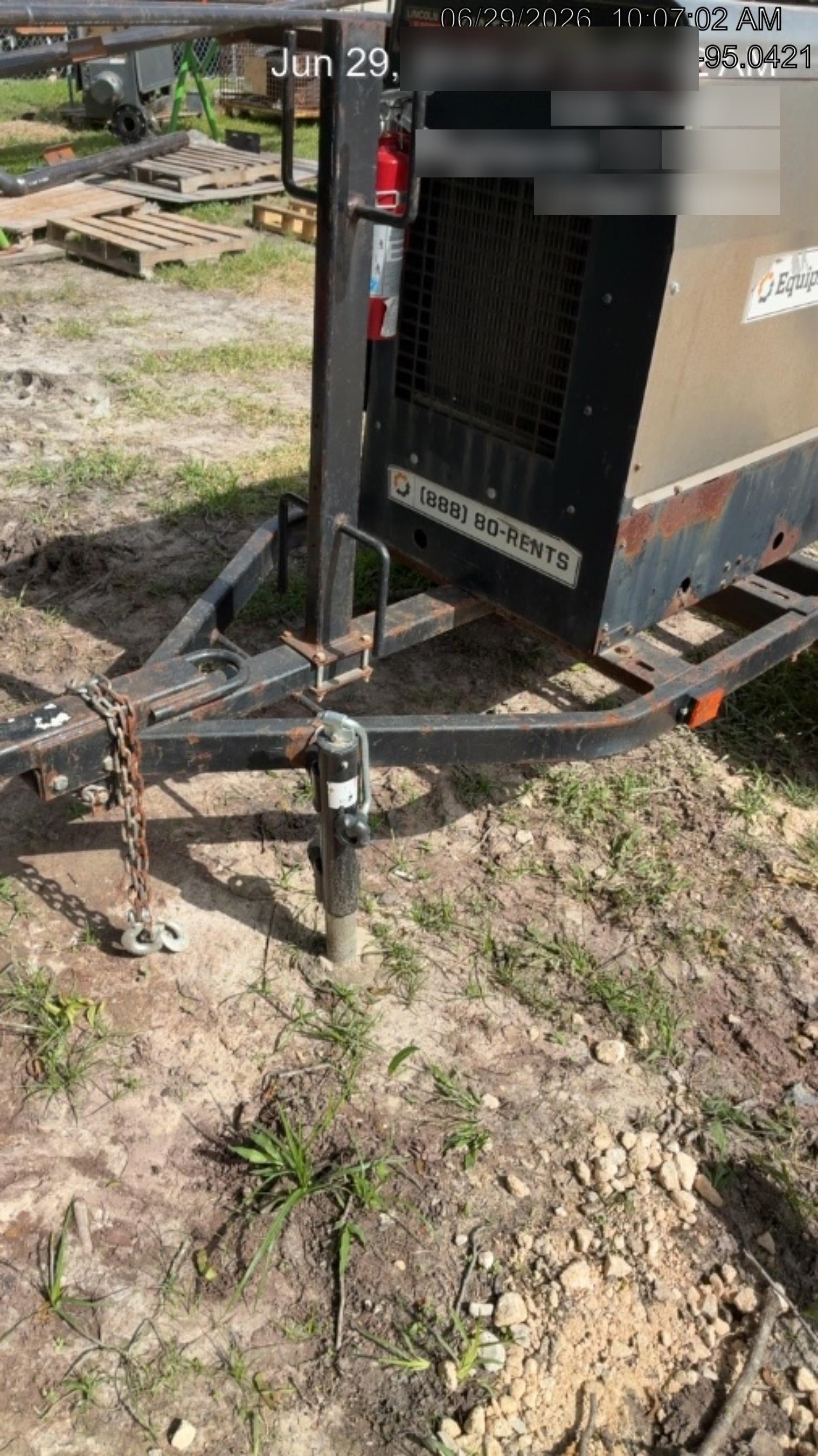 2019 Lincoln Electric Vantage 322 Welder Ready-Pak 3, Two wheel trailer, Fender and Light kit, Cable Rack