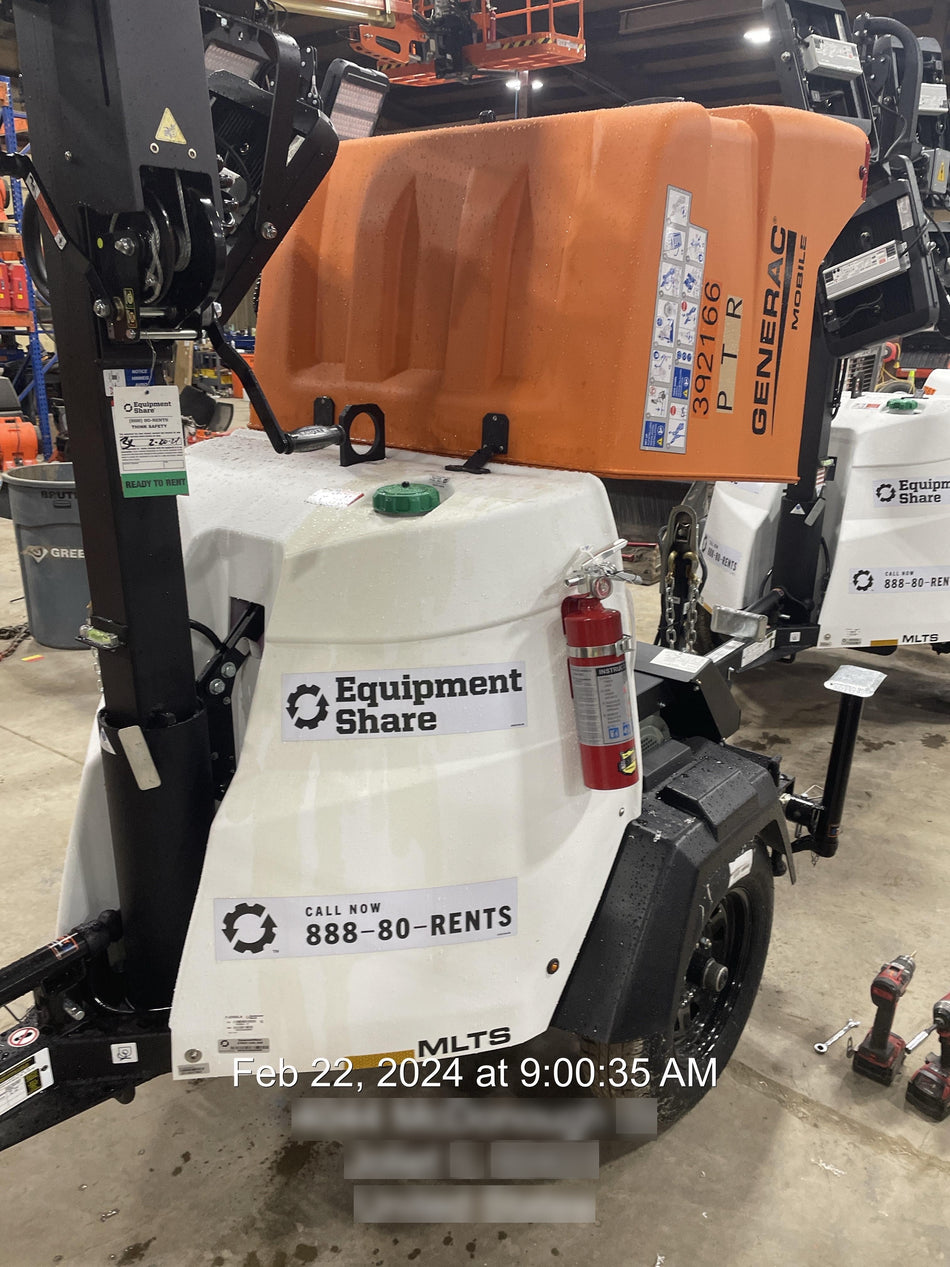 2024 Generac MLT2 Diesel, Flex Switch 120V Input, Powerzone Controller, 
(4) 320W LED Lights, 4kW Generator, 39.9 Gal Fuel Tank, 2" Ball, T3