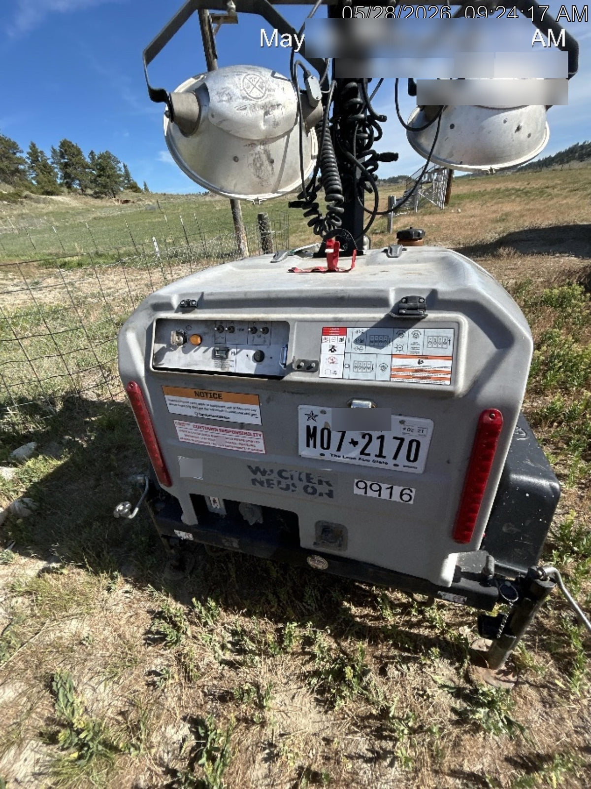 Wacker Neuson LTV6K-MH Wacker Neuson LTV6K Towable Light Tower