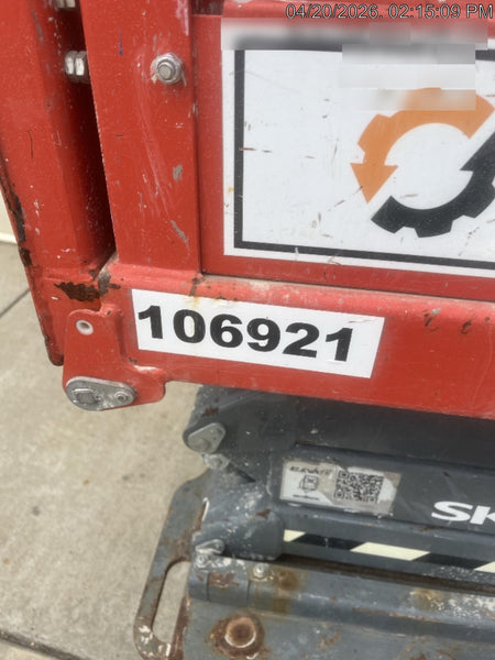 2020 Skyjack SJIII-3219 Solid NM Tires, Half height spring hinged entry gate, Dual Beacons, 800W Inverter
