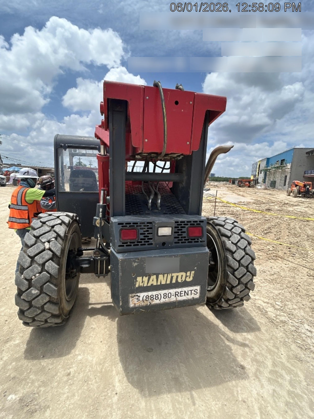 2018 Manitou MTA10055 MTA10055 - 74 HP T4, Canopy, Worklights/Strobe, Beacon, 66" Carriage, 60" Forks, Solid Tires, Lift Hook, Aux Hydraulics