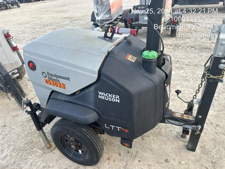 2024 Wacker Neuson LTT4 Diesel, Kohler KDW702, Deep Sea Controller, Auto Start, LED 320W, Bypass Outlet, T3