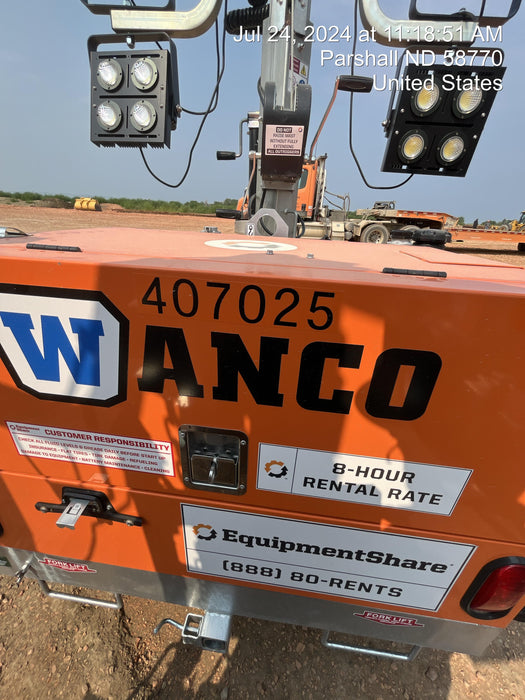 2024 Wanco WLTT-4MM4K Diesel, Deep Sea Controller, Shore Power Plug, Auto Start, (4) 350W LED Floodlights, 4kW Generator, 60 Gal Fuel Tank, 2" Ball, T3