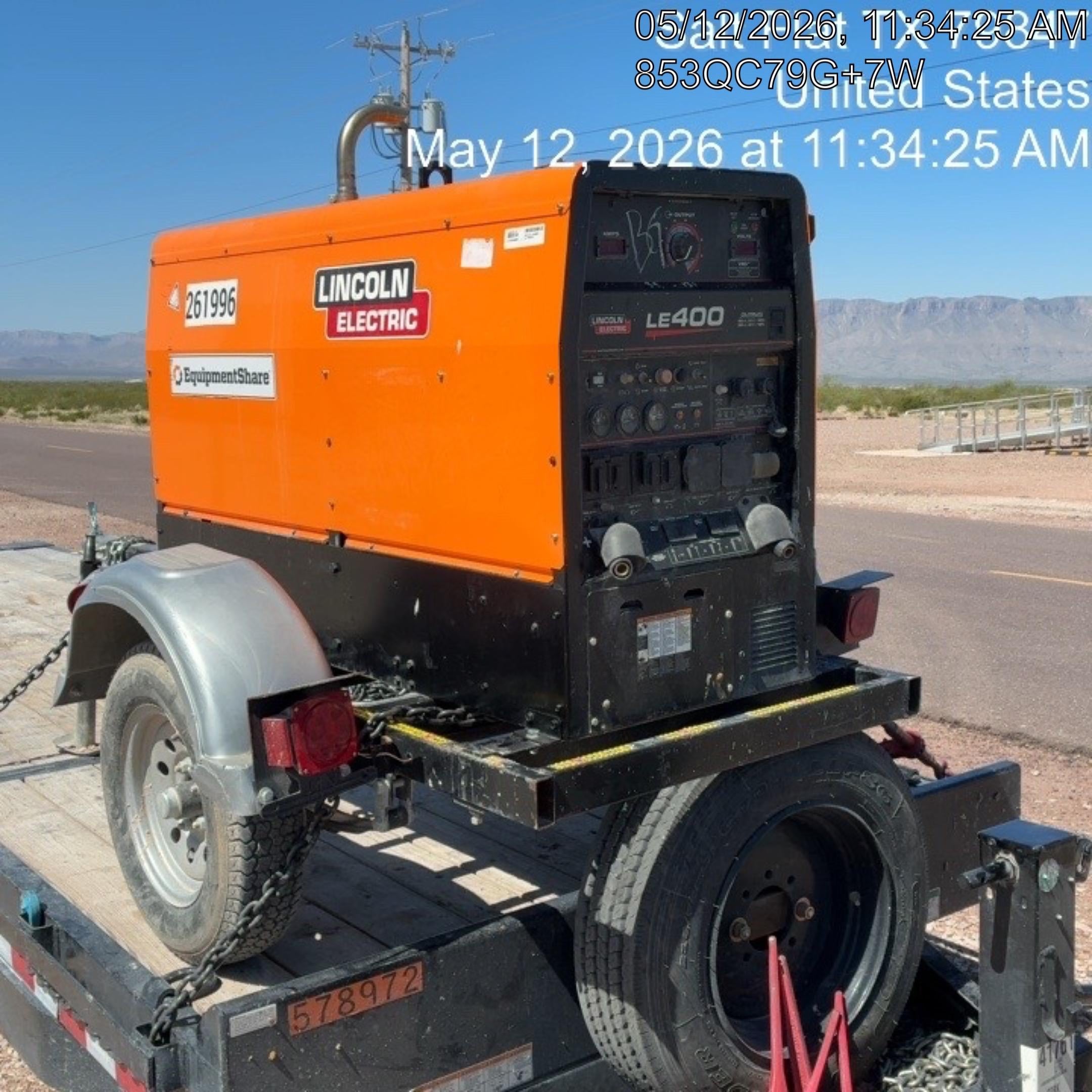 2022 Lincoln Electric LE400 Kubota V1505, Trlr, Cable Rack, Light Kit, ES Decals, T3