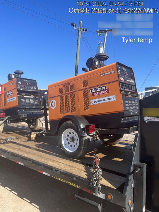 2021 Lincoln Electric Vantage 549X Ready Pak 3, ORANGE (includes trailer, cable rack, fender light kit)
