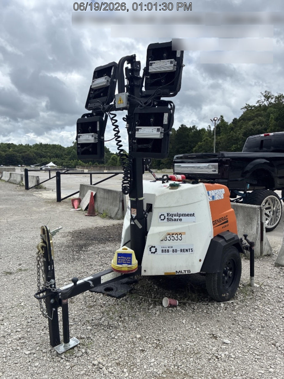 2023 Generac MLT2 Diesel, Flex Switch 120V Input, Powerzone Controller, (4) 320W LED Lights, 4kW Generator, 39.9 Gal Fuel Tank, 2" Ball, T3