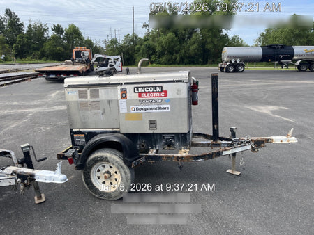 2019 Lincoln Electric Vantage 322 Welder Ready-Pak 3, Two wheel trailer, Fender and Light kit, Cable Rack