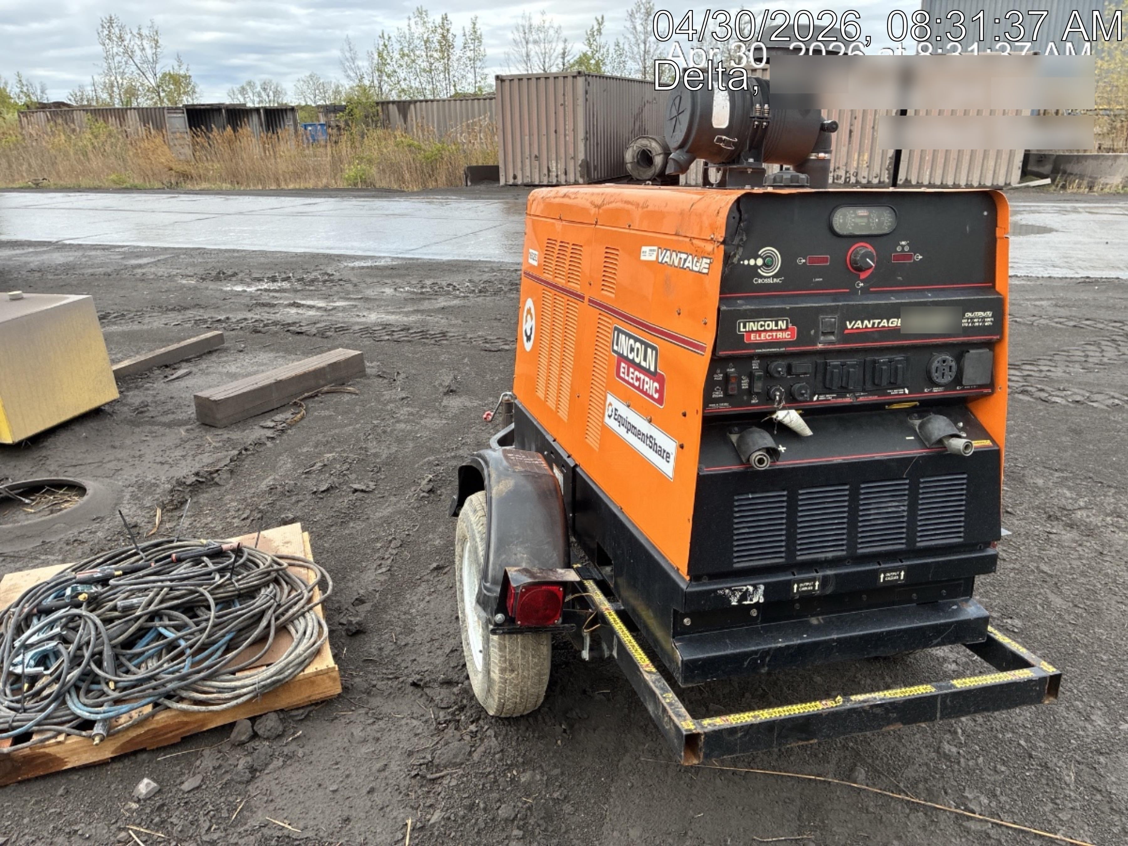 2021 Lincoln Electric Vantage 549X Ready Pak 3, ORANGE (includes trailer, cable rack, fender light kit)